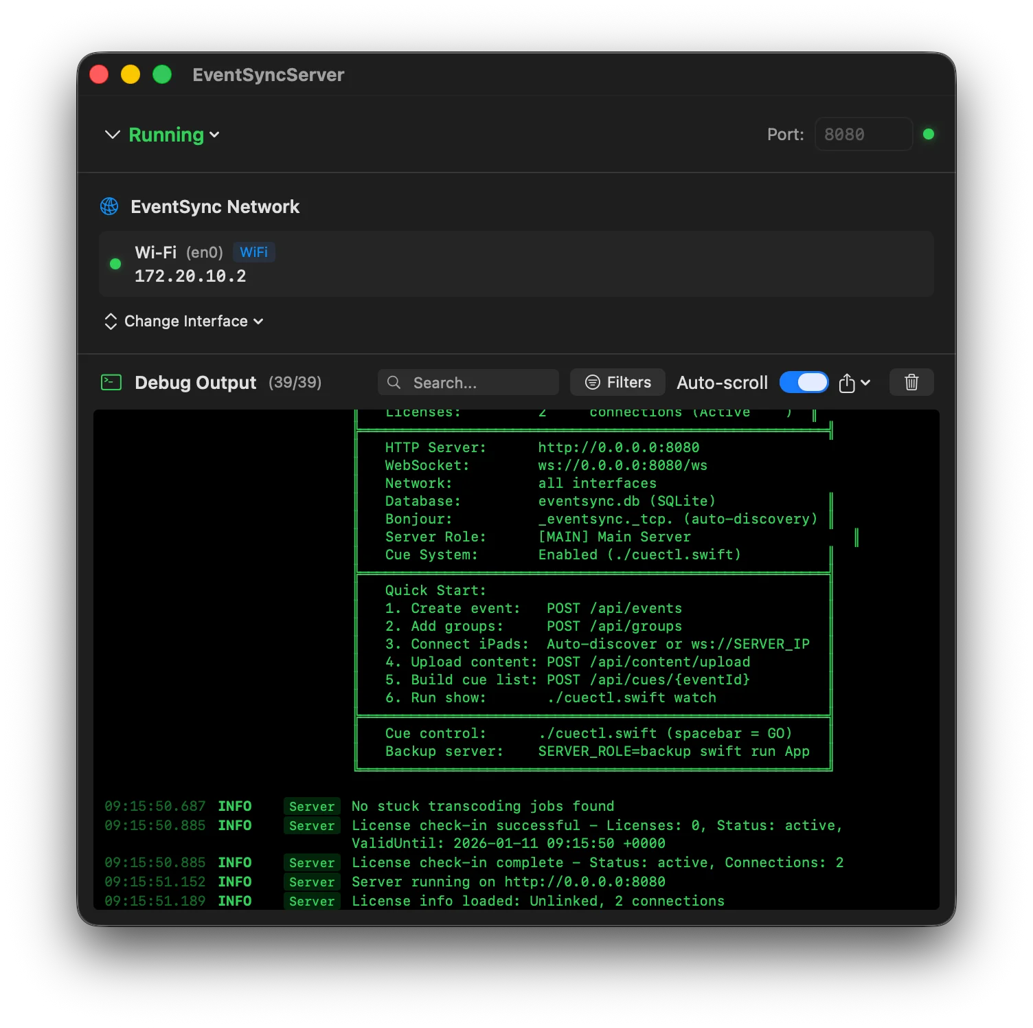 Settings - Network Configuration