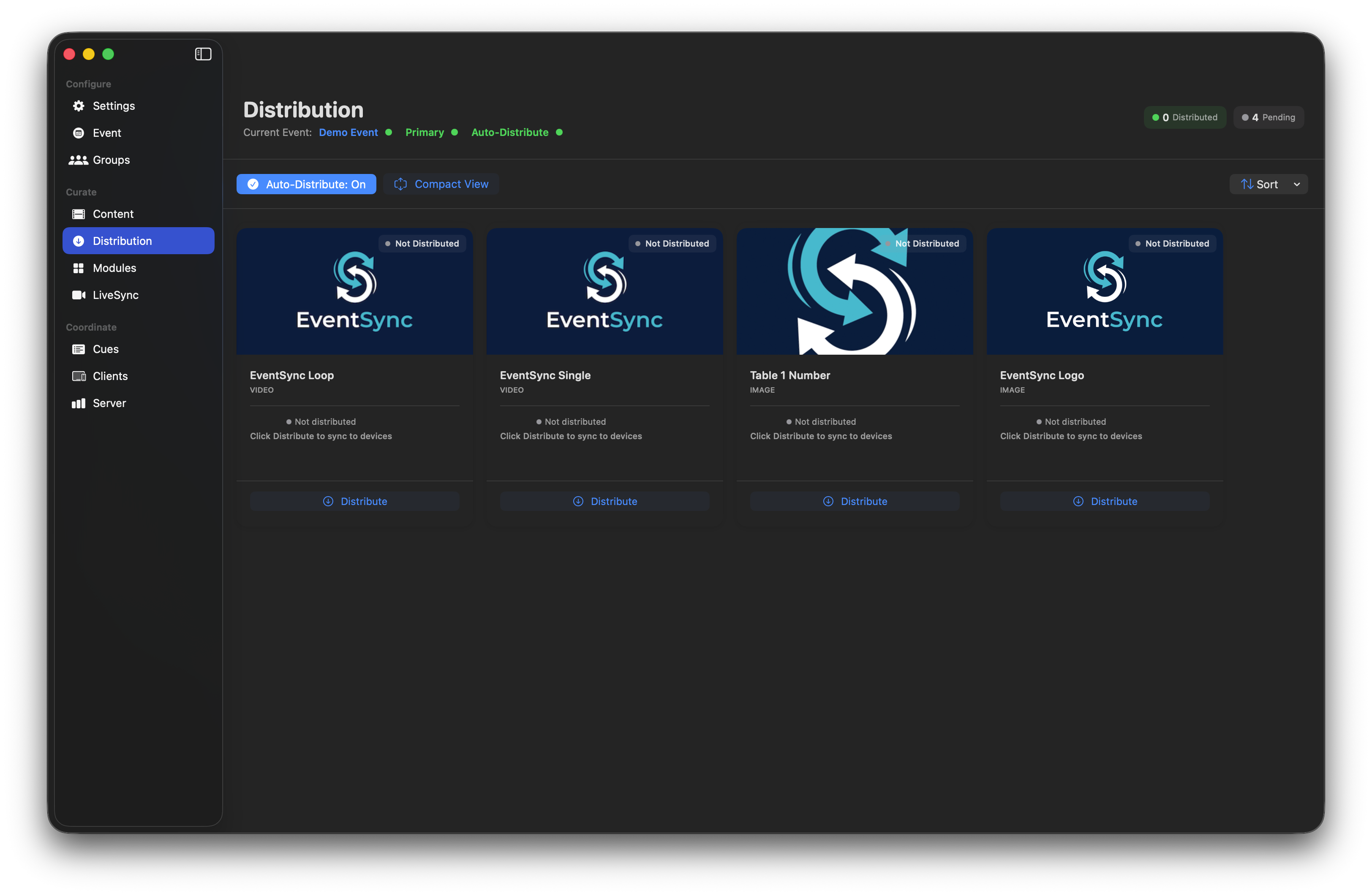 Distribution not started